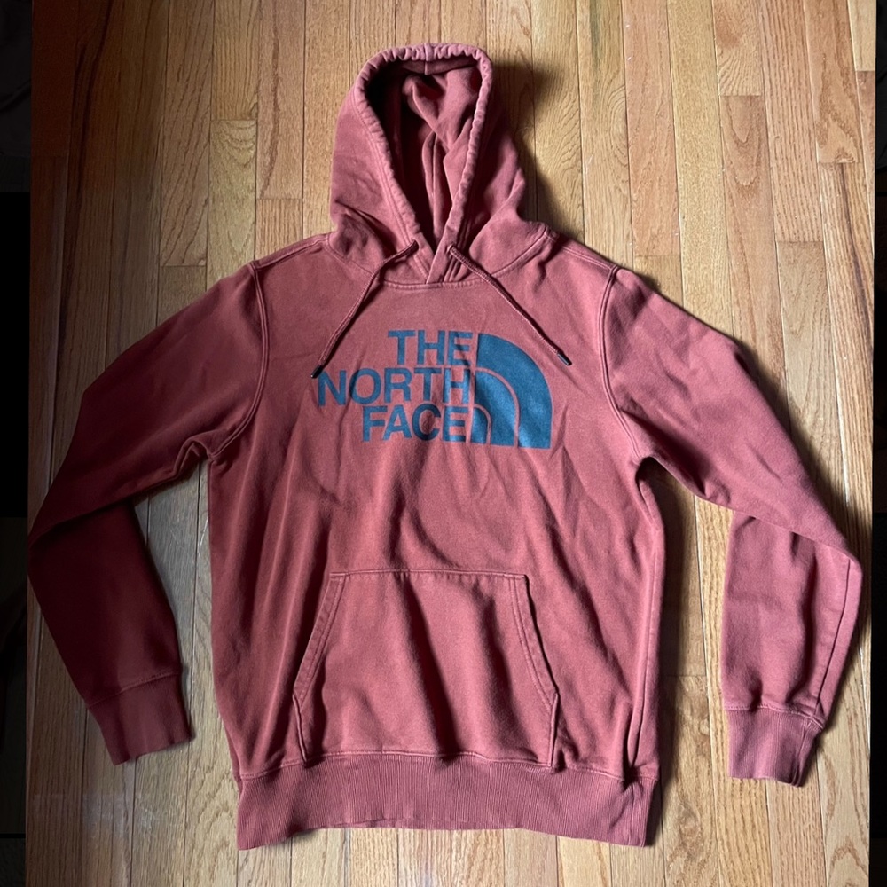 North Face Orange Hoodie Sweatshirt